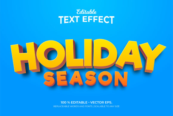 Download Holiday Season 3d Editable Text Effects - Premium Bundle